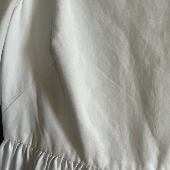 Emma Knudsen White Poplin Square neck Midi Dress - Picture 8 of 11